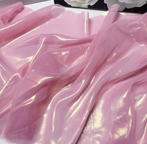 Phong Cách Retro Thanh Lịch Hanfu Sling Ăn Mặc Ánh Sáng Mới Siêu Mỏng 100% Polyester Voan 75D Sợi Ngang Vải Với Bronzing Vải Trang Trí - Product Image 3