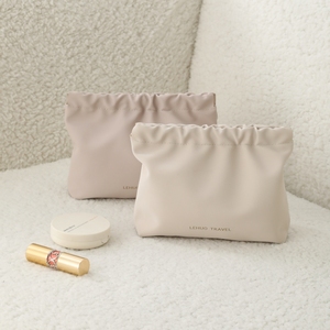 Custom Trousse Maquillage Monogram Wrinkled Snap Closure Makeup <strong>Bag</strong> Custom Travel Storage Leather Pouch Small <strong>Cosmetic</strong> <strong>Bag</strong> - Product Image 4