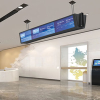 Écran d'affichage publicitaire LCD de 16,4 pouces, écran mural vidéo, écran LCD extensible, affichage publicitaire pour supermarché