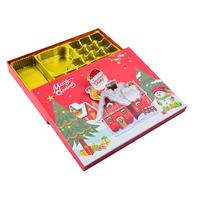 Emballage en papier personnalisé pour cadeaux de Noël Couvercle en papier bonbon et boîte de base avec intérieur en plastique avec logo
