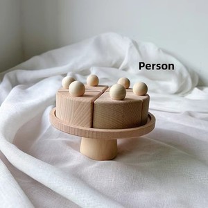 Ustensiles de cuisine en bois pour bébés, jouet de simulation de gâteau d'anniversaire, fruits et légumes à découper, jeu d'imitation DIY pour 3-6 ans - Product Image 4