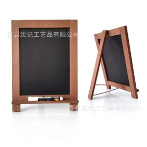 Support d'affichage de bureau en bois, mini tableau noir pour la maison, le restaurant, la publicité de mariage, avec surface de tableau noir - Product Image 5