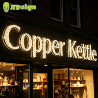 Lettres lumineuses LED personnalisées XDsign pour extérieur, en acier inoxydable, 3D, avec contrôle par application Bluetooth, étanches, pour publicité directionnelle