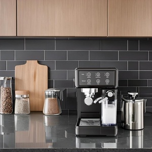 Household LCD Panel Semi-<b>Automatic</b> Espresso <b>Machine</b> 20 Bar Multifunctional Small Milk Foam Steam EU UK US Standard - Product Image 5