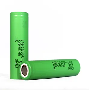 100% 正品绿色SAM INR18650 25R 25RM 3.6V 2500毫安时可充电20A电池，适用于三星25R 18650电池