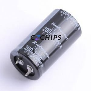 ตัวเก็บประจุแบบอิเล็กโทรไลต์อะลูมิเนียมแบบ Snap-in รุ่น 200USG1200MEFCSN25X45 แบบ Through hole, ขนาด D25xL45 มม. 1200uF 20% 200V 10 มม. - Product Image 1