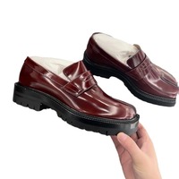 Nouvelles chaussures Tabi à semelle épaisse pour femme, style britannique, en cuir de fer à cheval, type Trotters, avec petites chaussures en cuir et chaussures à semelles en forme de pattes de cochon