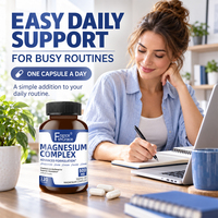 Complément alimentaire au magnésium complexe Shecome 500 mg, marque OEM, soutien de la fonction immunitaire pour adultes, magnésium complexe, 120 capsules