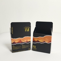 Emballage de parfum de luxe personnalisable, écologique, recyclable, anti-rayures, noir mat, estampage à chaud or, papier artistique gaufré