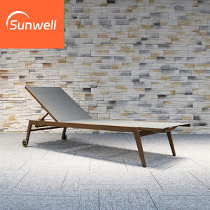 Mobili da spiaggia in alluminio sedie a sdraio all'aperto lounge spiaggia set rete metallica chaise lounge per piscina - Product Image 1