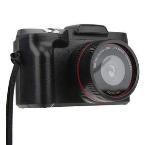 Caméra DV noire avec anneau rouge, objectif numérique L=9,88 mm, ouverture S9, 16MP CMOS, 4K, écran rotatif inclinable, caméra selfie pour vlog - Product Image 1