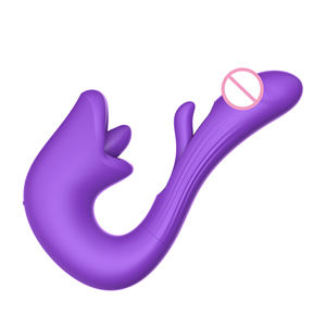 هزاز قوي <span class=keywords><strong>4</strong></span> في 1 للنساء مع محفز للبظر ورأس مزدوج للاهتزاز وعصا تدليك جنسية - Product Image 2