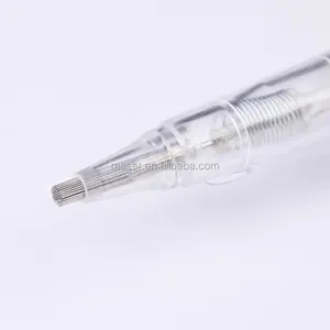 BIOMASER 10Pcs Tattoo Needles 52RS 88RS Dùng Một Lần Tiệt Trùng Trang Điểm Vĩnh Viễn Cartridge Nấm Needles Đối Với Lông Mày Lip