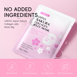 LAIKOU <strong>Japan</strong> Sakura <strong>Collagen</strong> Jelly Mask 30g Moisturizing Glowing Firming Reduce Dark Spots Facial Mask Sheet Maskes for Face - Product Image 4