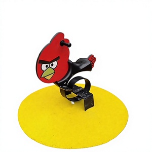 Caballo balancín de resorte de plástico para exteriores, con diseño de animal de dibujos animados para niños, para parques infantiles, comunidades y actividades de educación física al aire libre, modelo The Hokey Pokey - Product Image 1