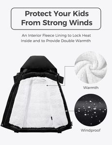 Veste de ski sportive pour garçon Wantdo, imperméable, 3-en-1, en polaire, avec tissu extensible - Product Image 6