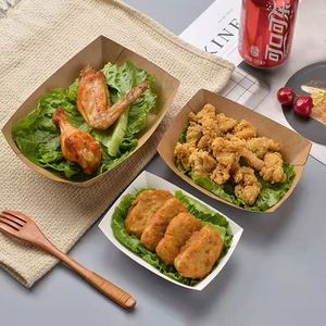 Vente chaude Barquette en papier jetable haut de gamme pour sushi et salade Emballage de restauration rapide - Product Image 3