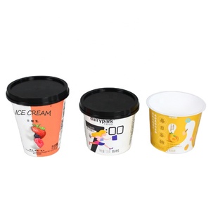 Sophisticated technologies IML PP ice cream plastic cups with lid