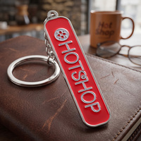 Porte-clés personnalisé avec logo du fabricant, en alliage de zinc rectangulaire plaqué argent émaillé, pour cadeau promotionnel d'entreprise