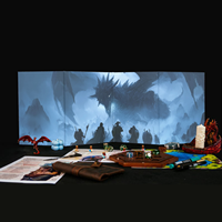 Écran de Maître de Jeu Pliable Personnalisé Dragon de Glace pour Jeux de Rôle sur Table (JRPT) avec Inserts – Vente en Gros