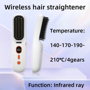 Peigne lisseur ionique infrarouge portable rechargeable, mini peigne lisseur ionique infrarouge pour cheveux - Product Image 3
