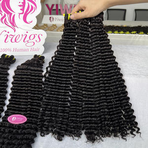 批发越南双拉角质层对齐雷米深卷发纬纱天然生处女印度卷发束 - Product Image 1