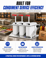 Distributeur de Ketchup en Plastique Style Z Heavybao pour la Restauration – Station de Distribution de Sauces et Condiments pour Restaurants