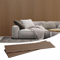 Panneaux insonorisants en MDF écologiques pour appartement, livraison rapide, panneaux muraux acoustiques à lattes noires, absorption acoustique