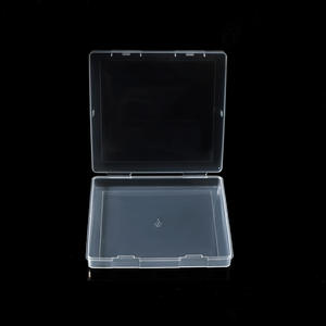Clear <b>Plastic</b> Jewelry Storage Box 13.5Cm <b>Square</b> Flat PP Packaging <b>Container</b> For Desktop Organizers 1.7Cm Thickness - Product Image 1