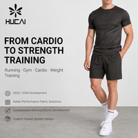 Shorts d'entraînement pour hommes personnalisés de 7 pouces, légers, respirants, pour le sport, la gym, les loisirs, avec poche zippée