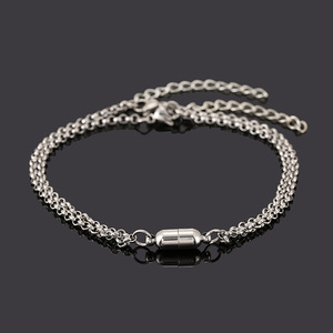 Acero inoxidable amistad 2 piezas pareja imán atraer pareja pulsera hombres mujeres encanto pulsera amante regalo - Product Image 4