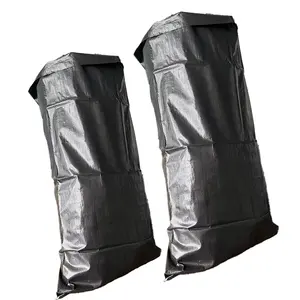 Preto grande pp sacos tecidos cimento entulho sacos 50 kg heavy duty grande armazenamento polipropileno tecido saco Construção resíduos
