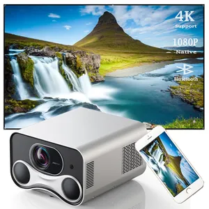 Alicsd M7G android 4k fhd 1080p proyektor lcd ponsel 10000 lumen untuk TV game video proyektor home theater