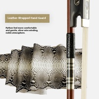 Archet de violon octogonal en ébène avec œil de poisson, bois de rose brésilien, crin de cheval blanc G01, pièces et accessoires pour instruments à cordes