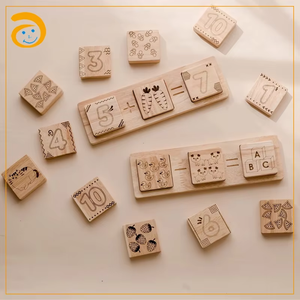 มาใหม่ไม้ปริศนาสัตว์ Montessori ของเล่นรูปร่างตรงกับของเล่นพัฒนาการศึกษาเกมของเล่นที่กำหนดเองการออกแบบ OEM - Product Image 6