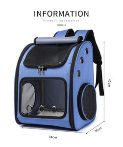 Fabrika toptan evcil hayvan taşıyıcı sırt çantası büyük pencere havalandırmalı tasarım küçük kediler köpekler için toka desteği katlanabilir seyahat Vet - Product Image 2