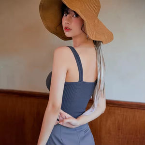 Camisoles rembourrées sans manches décontractées <span class=keywords><strong>Debardeur</strong></span> <span class=keywords><strong>Femme</strong></span> débardeurs respirants pour femmes haut tricoté camisoles pour femmes débardeurs pour femmes - Product Image 6