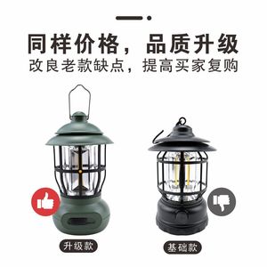 Lanterne de camping LED rechargeable avec interrupteur à bouton-poussoir, éclairage portable pour tente, en matériau ABS - Product Image 4