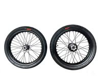 Kit de roues Supermoto 17 pouces pour Sur-Ron Light Bee X LBX 2025 2026 Moto tout-terrain électrique 60V 8000W Haute Performance Vert Pièces de course pour E-Bike