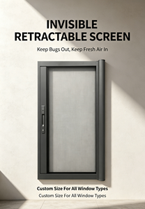 <span class=keywords><strong>Moustiquaire</strong></span> de fenêtre moderne rétractable en aluminium à haute transmission lumineuse, garantie 5 ans pour les magasins d'amélioration de l'habitat - Product Image 5