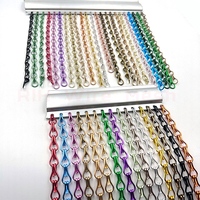 Rideau en maille de chaîne d'aluminium élégant, draperie métallique décorative moderne pour hall d'hôtel, restaurant, séparateur d'espace intérieur