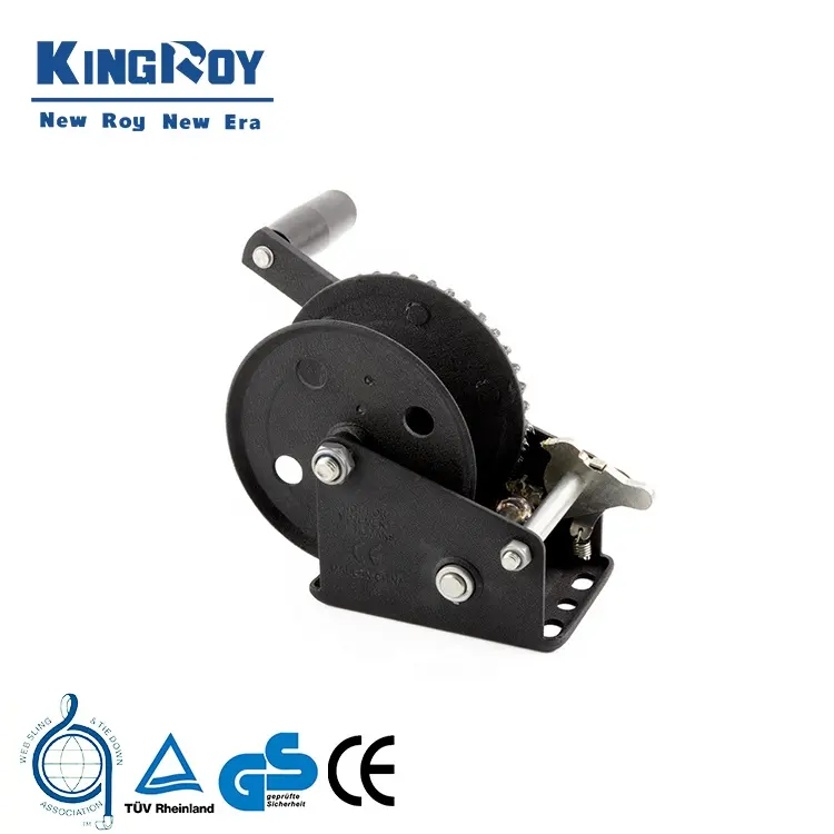 Kingroy Tời Tay 1500lbs Màu Đen Đặc Biệt Sơn Bột Tay Thuyền Trailer Tời Kéo Tời