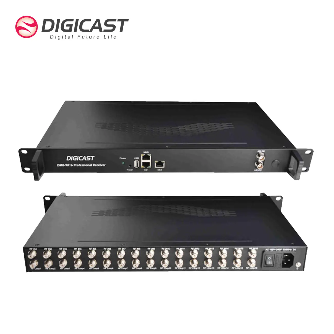 Professional 16 in 1 FTA DVB-S2 to IP Gateway Professional IRD RF to IP Converter