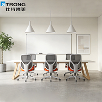 Chaise de bureau ergonomique à dossier moyen en maille, idéale pour les postes de travail et salles de formation, chaise de direction à prix abordable pour entreprises.