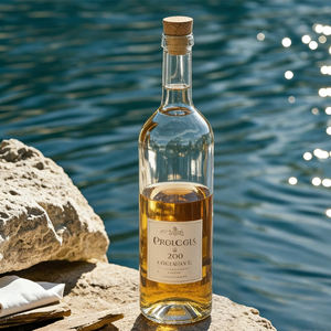 Botella de Vidrio Transparente Personalizada, Extra Flint, Forma Redonda, <span class=keywords><strong>375ml</strong></span> 500ml 750ml, para <span class=keywords><strong>Vodka</strong></span>, Whisky, Vino, con Tapón - Product Image 3