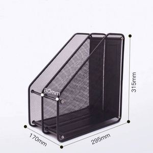 <b>Metal</b> Mesh 2 Tiers Magazine Holder Document <b>File</b> Organizer for Office School Supplies Cute Desk Organizer Hot Desk Organizer - Product Image 2