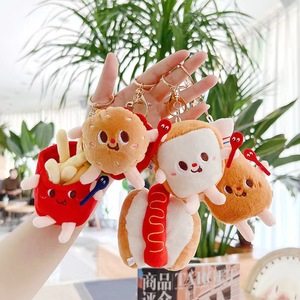 Llavero de Peluche Suave 3D con Diseño de Hamburguesa, Ecológico, Duradero, Moderno, Promocional, Personalizado, Accesorio de Comida, Colgante, Venta al por Mayor - Product Image 2