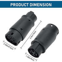 Evzouse Type2 à J1772 convertisseur de charge de voiture électrique mâle Type1 à Type2 adaptateur de chargeur Ev femelle Type 2 à Type 1 adaptateur Ev