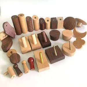 Estante Rectangular de nogal para colgar en la pared, dormitorio, baño, cocina, receptor, ropa, toalla, sombrero, gancho para equipaje - Product Image 3