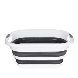 Cesta plegable de plástico Gris grande <span class=keywords><strong>para</strong></span> la colada, nuevo diseño <span class=keywords><strong>para</strong></span> almacenamiento de <span class=keywords><strong>ropa</strong></span> sucia, cesto de limpieza - Product Image 1